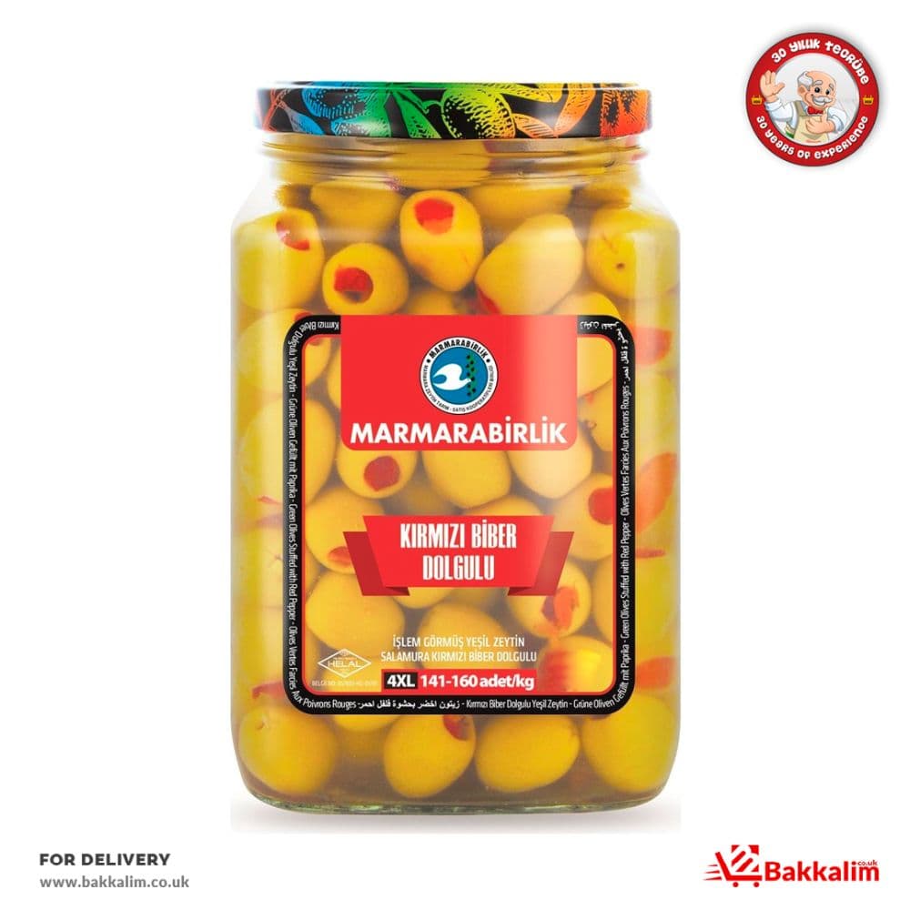 Marmarabirlik Net 850 Gr Kırmızı Biber Dolgulu Yeşil Zeytin