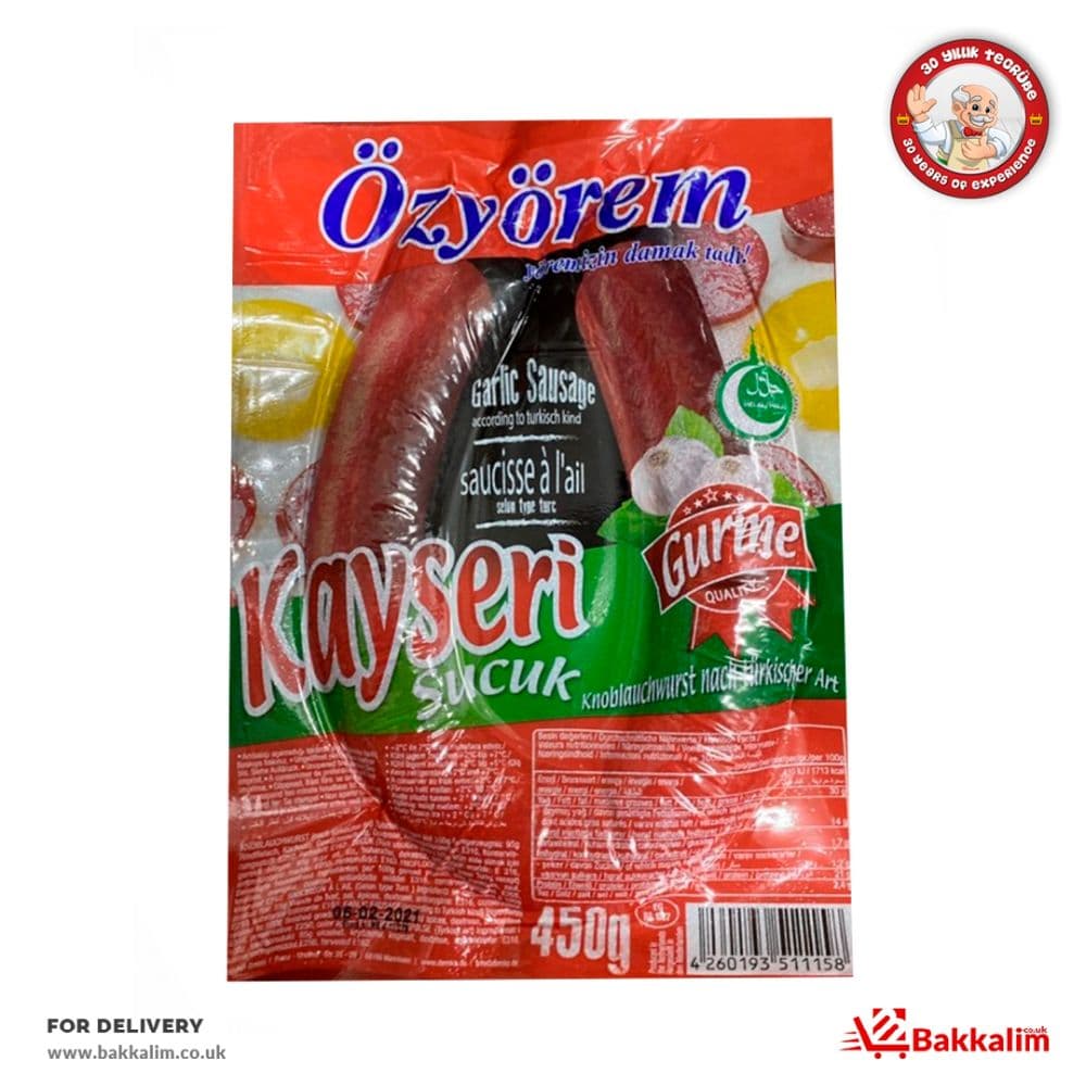 Özyörem 450 Gr Sarımsaklı Kayseri Usulü Sucuk