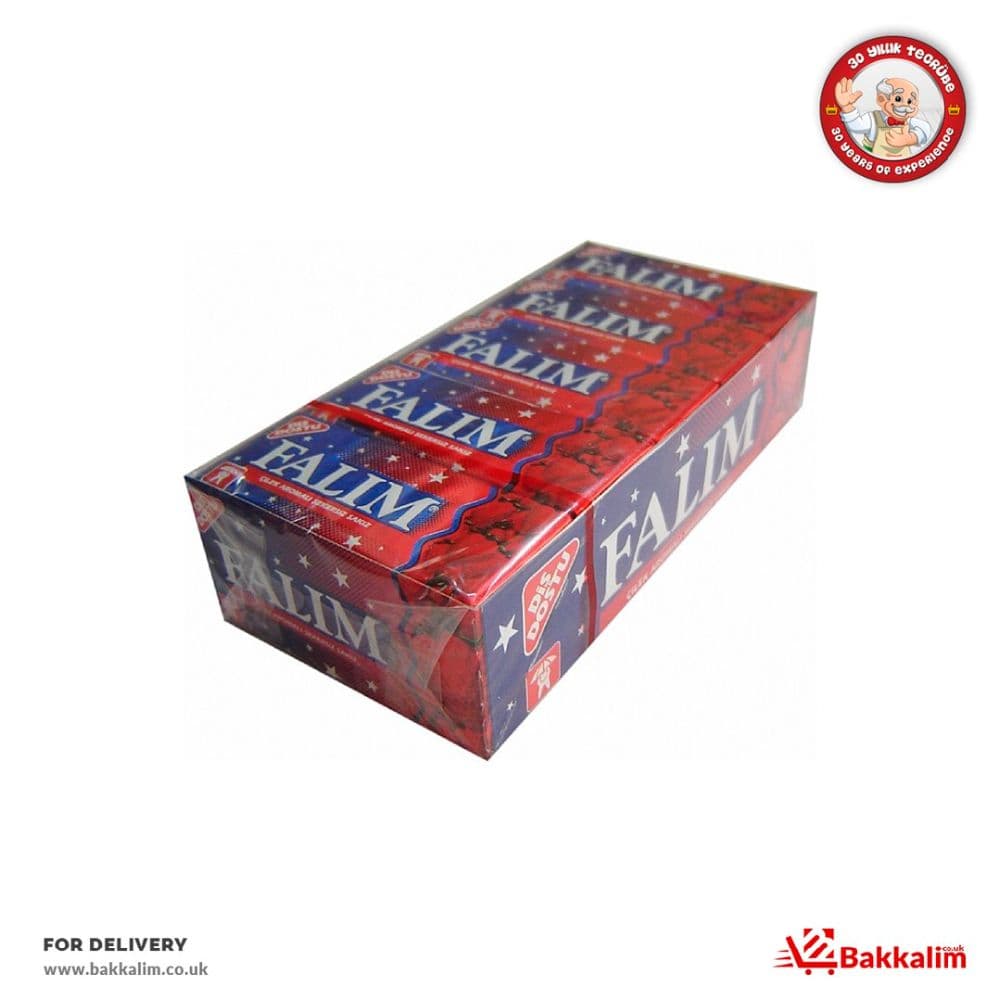 Falim 5 Pcs 20 Pack Strawberry Aromated Sugar Free Chewing Gum  