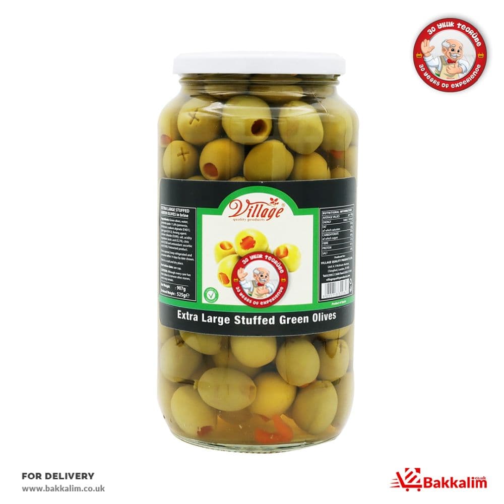 Village 907 Gr Extra Biberli Yeşil Zeytin  