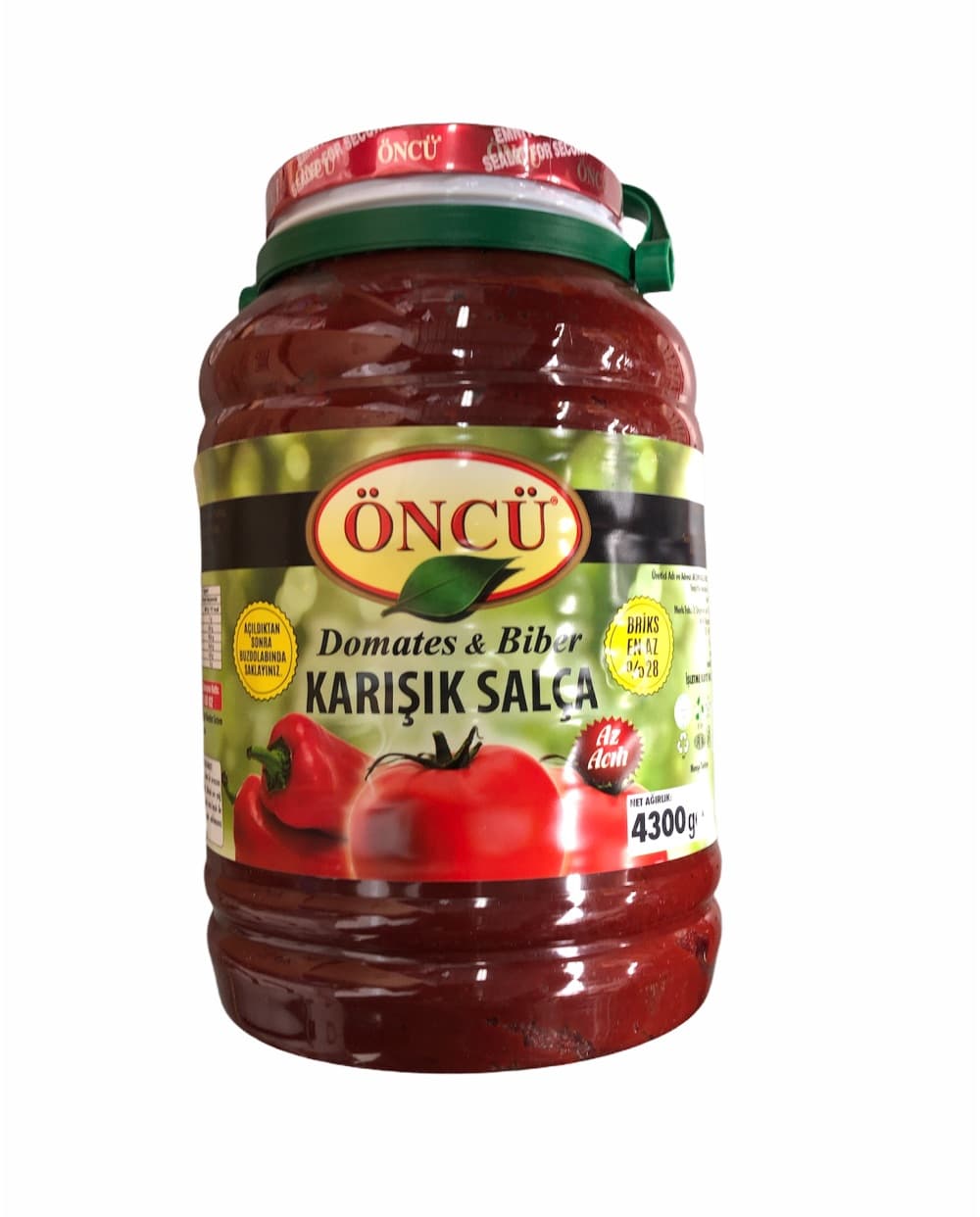 Öncü Domates Ve Biber Karışık Salça Az Acılı 4300gr
