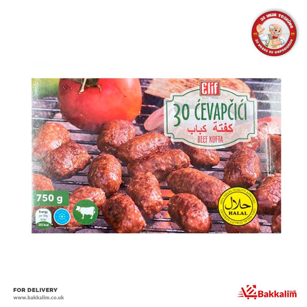Elif  750 Gr 30 Adet Cevapcici Dana Köfte