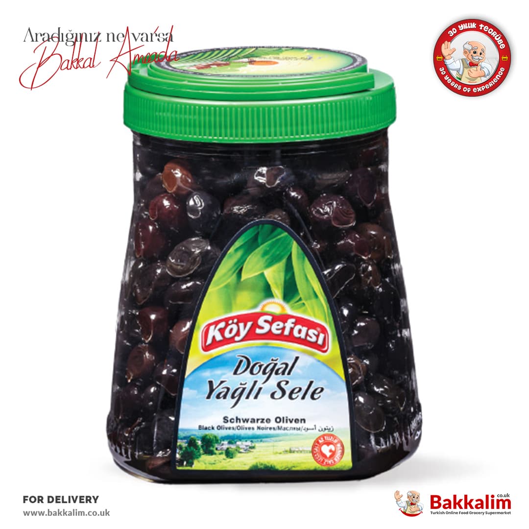 Köy Sefası 700 Gr Doğal Yağlı Sele Siyah Zeytin