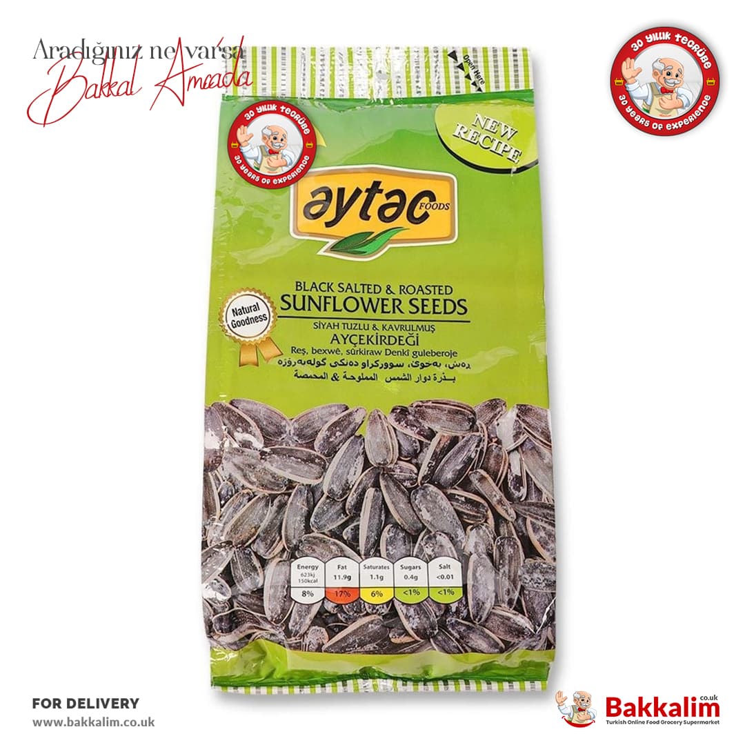 Aytaç 250 Gr Kavrulmuş Ve Tuzlu Dakota Siyah Çekirdek