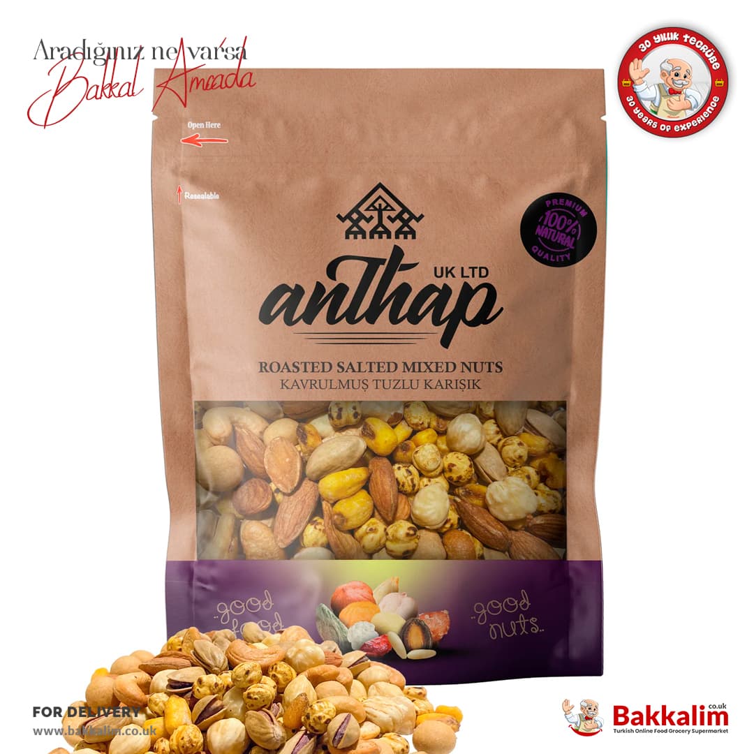 Anthap Karışık Kuruyemiş Kavrulmuş Ve Tuzlu 300 Gr