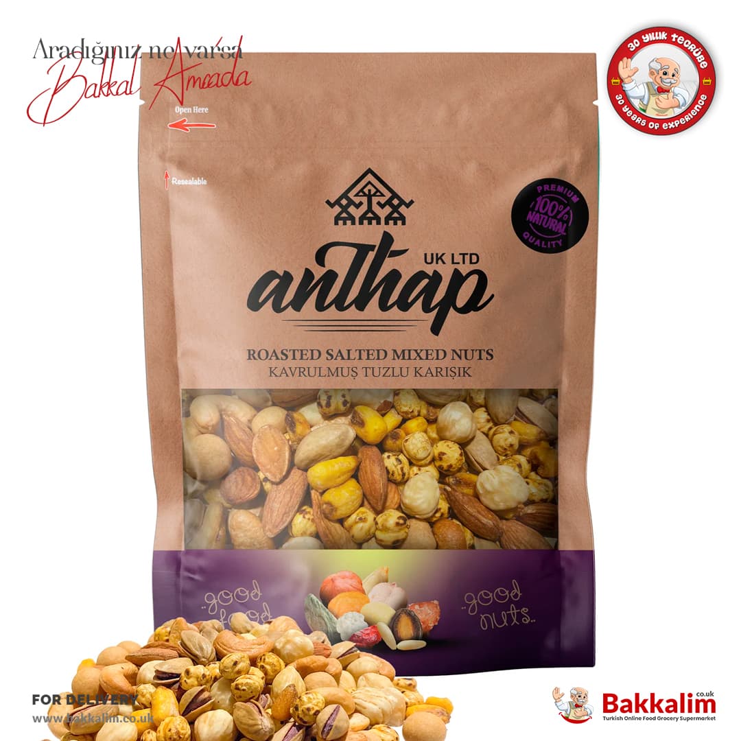Anthap Karışık Kuruyemiş Kavrulmuş ve Tuzlu 1000 Gr