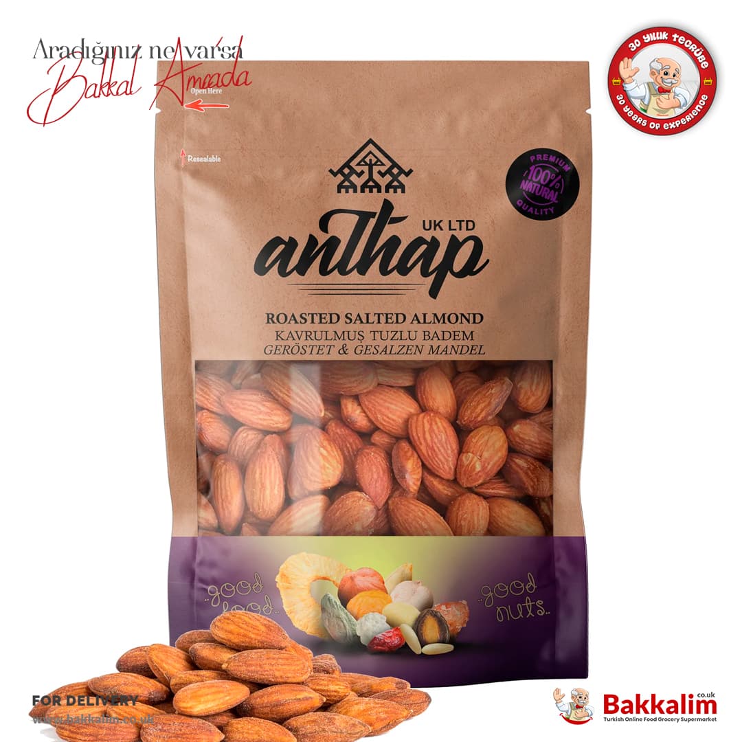 Anthap Badem Kavrulmuş Ve Tuzlu 1000 Gr