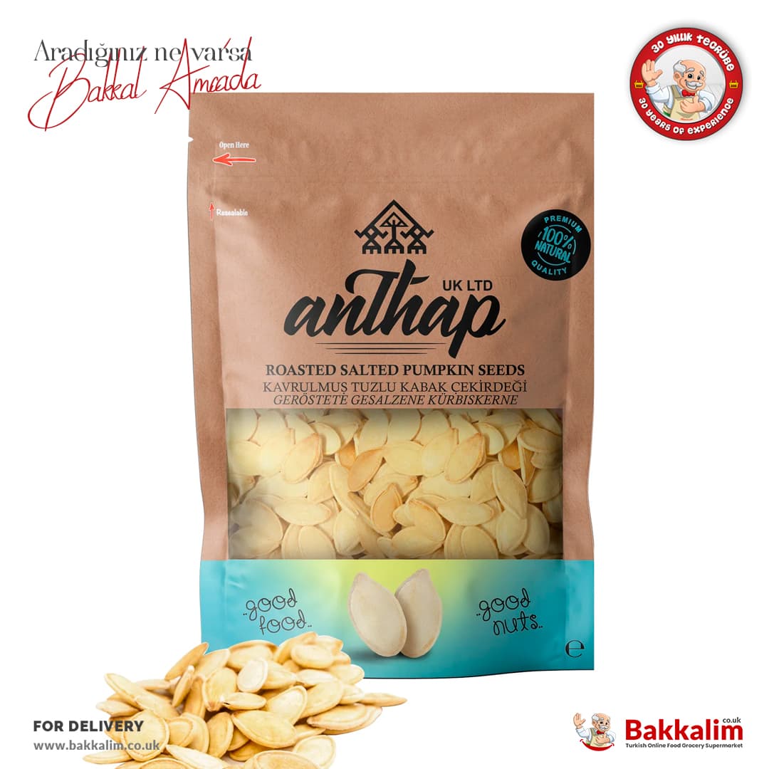 Anthap Sarı Kabak Çekirdeği Kavrulmuş Ve Tuzlu  130 Gr