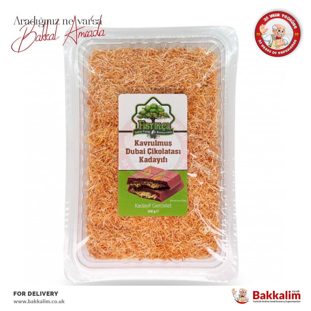 Fıstıkçı Dubai Çikolata için Kızartılmış ve Parçalanmış Kadayıf 200 Gr
