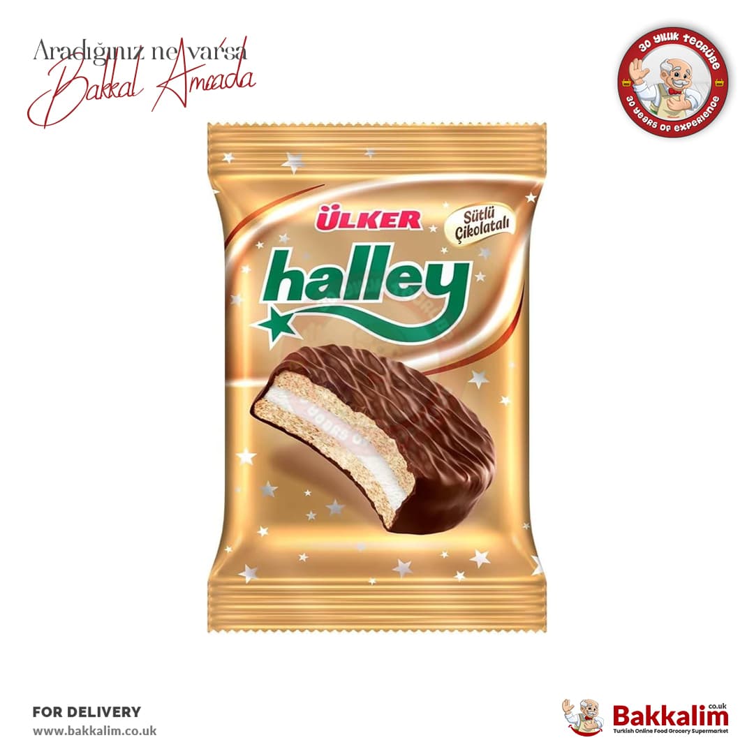 Ülker Halley Sütlü Çikolatalı Dolgulu Bisküvi 30 Gr