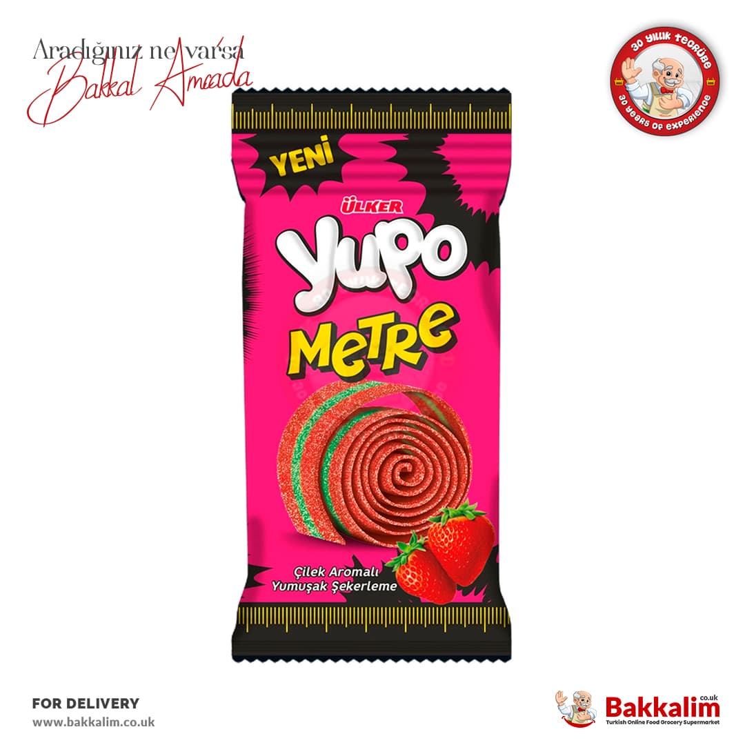 Ulker Yupo Metre Strawberry flavoured Jelly Rollment 50 G
