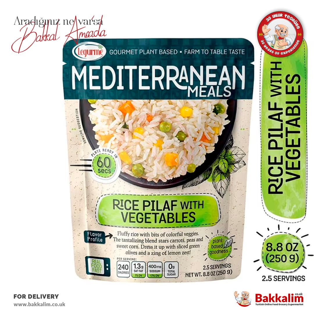 Legurme Sebzeli Pirinç Pilavı Yemeye Hazır 250 Gr