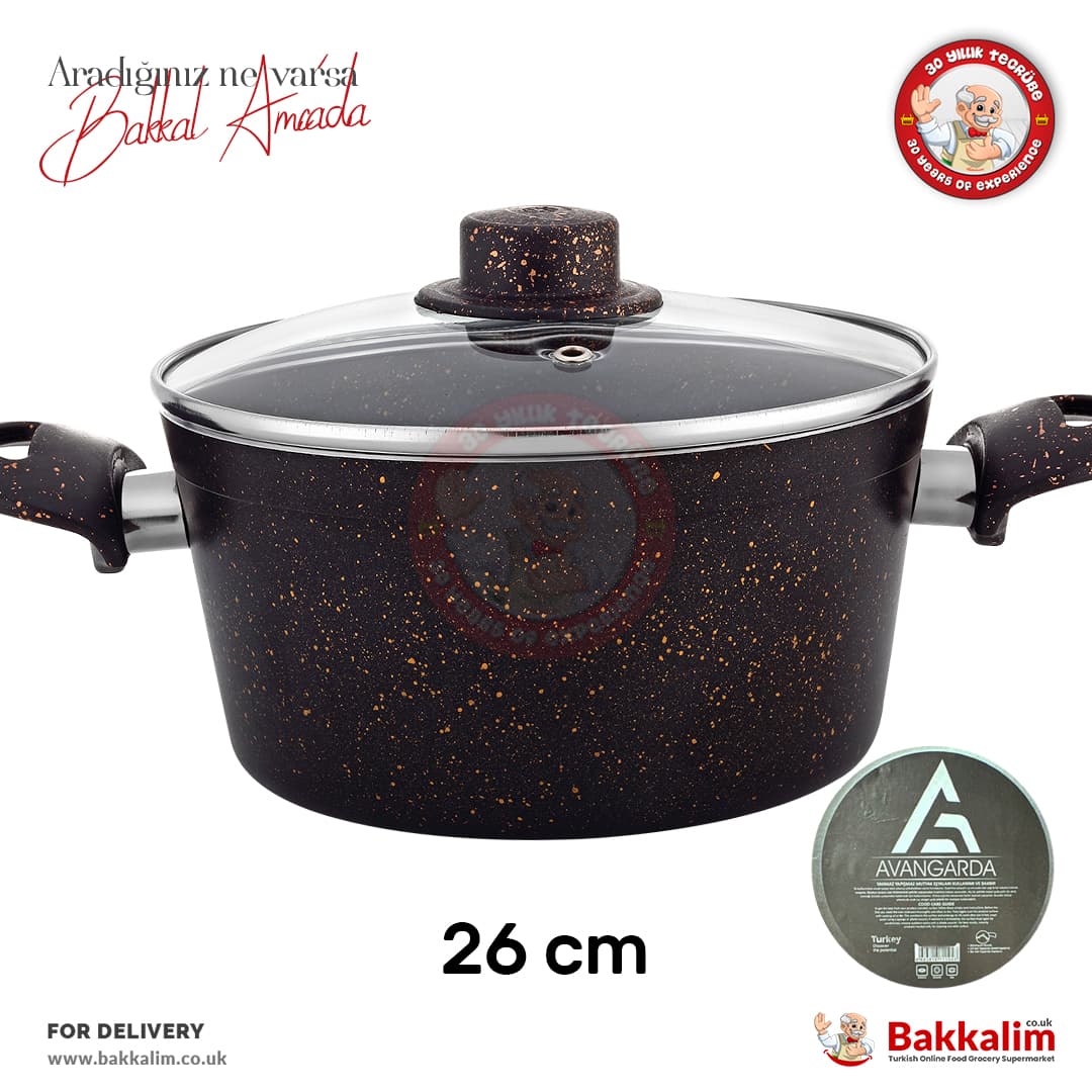 Avangarda 26 cm Deep Cooking Pot Non Stick Aluminium - Granite
