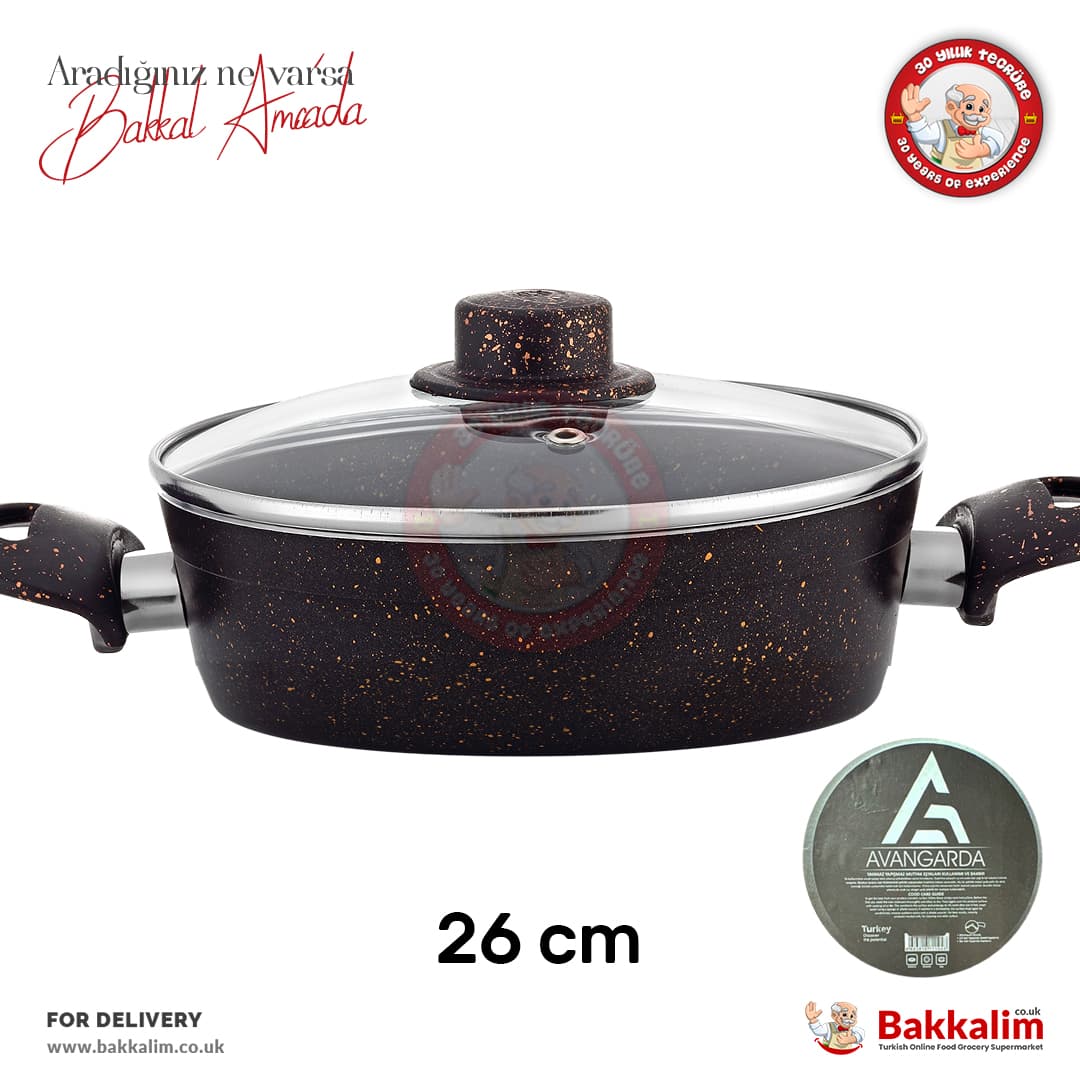 Avangarda 26 cm Short Cooking Pot Non Stick Aluminium - Granite
