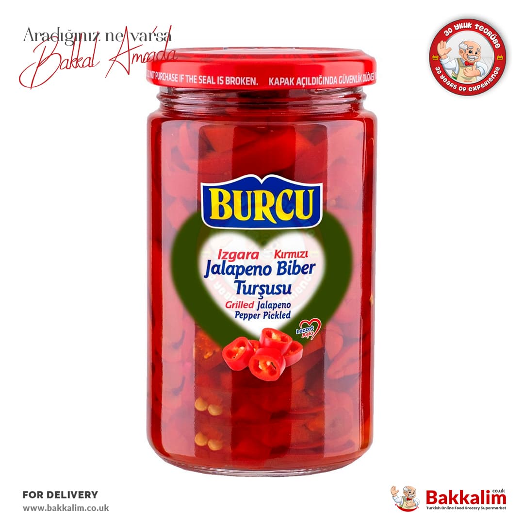 Burcu Izgara Kırmızı Jalapeno Biber Turşusu 550 Gr