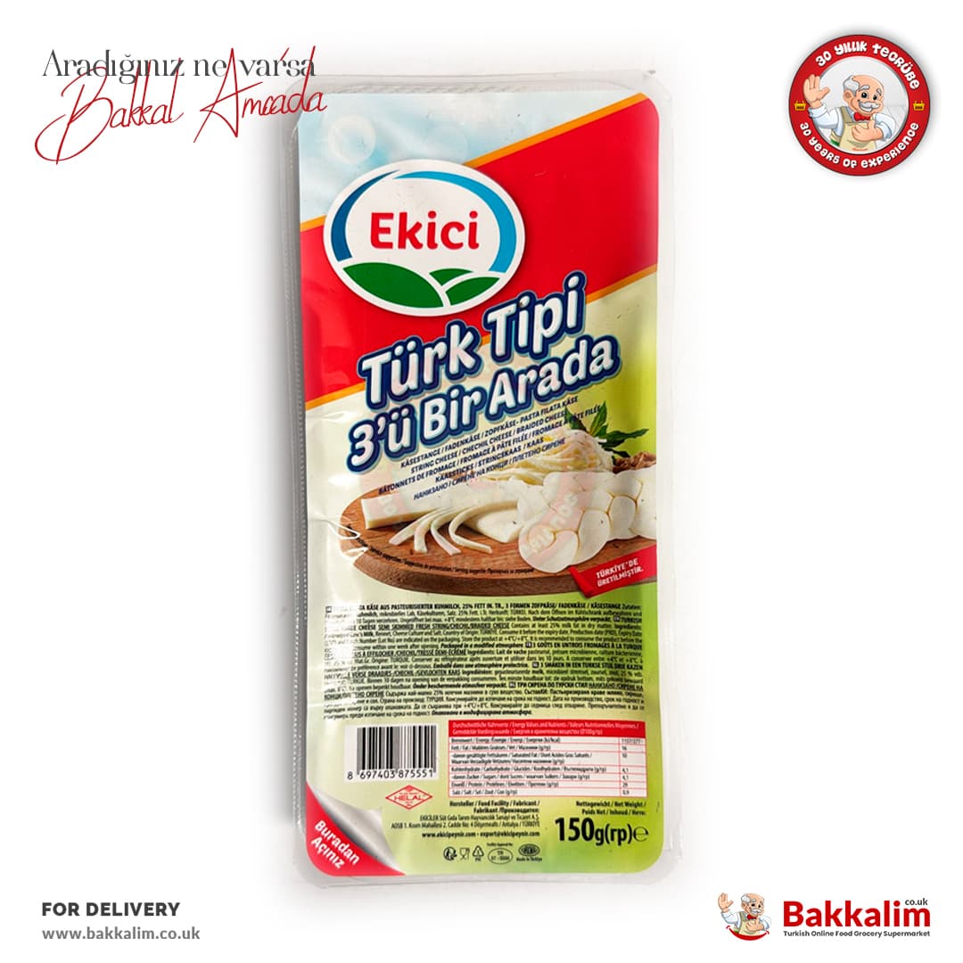 Ekici Türk Tipi 3'ü Bir Arada Peynir 150 Gr