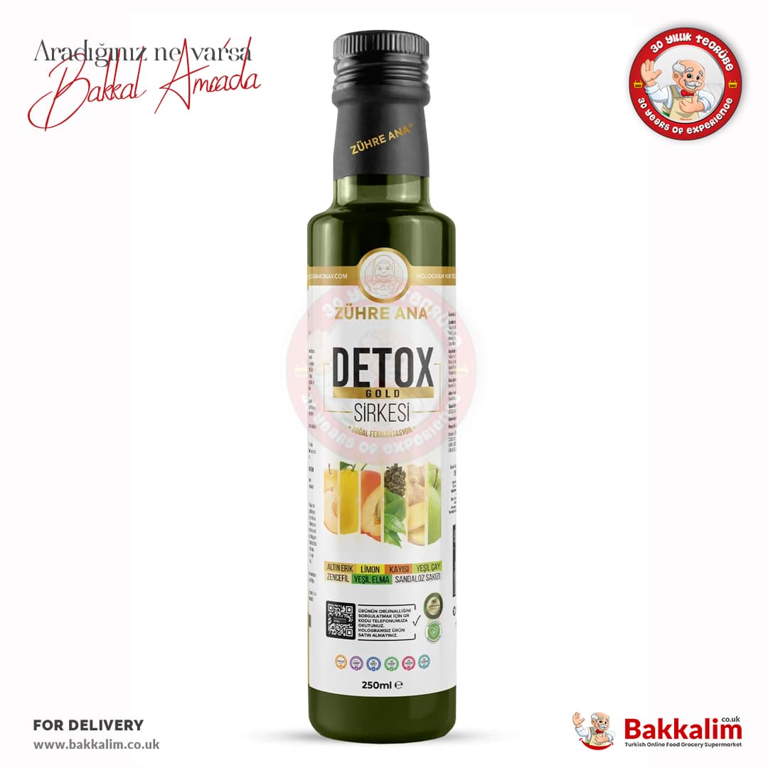 Zühre Ana Gold Detox Sirkesi Doğal 250 ml