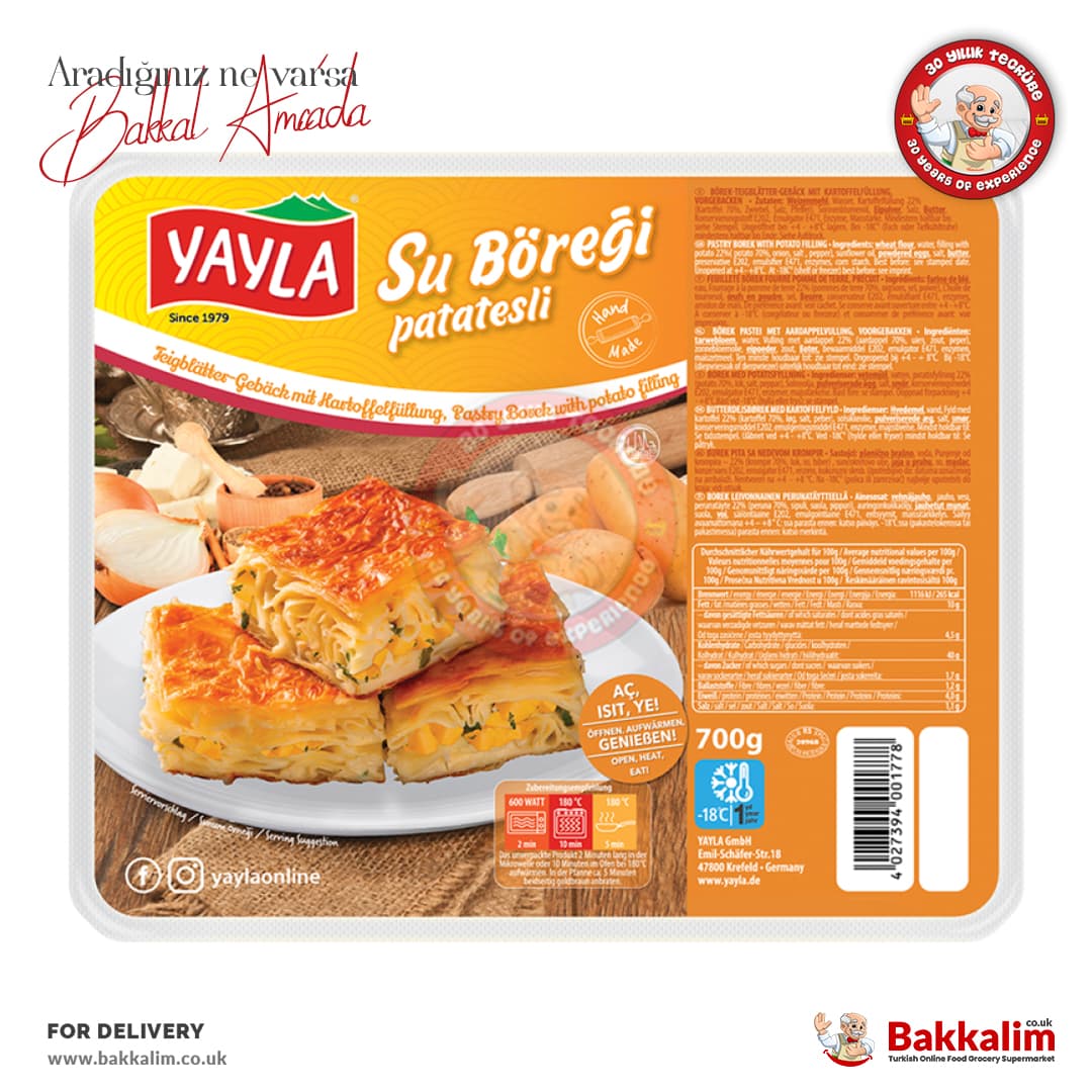 Yayla Patatesli Su Böreği 700 Gr