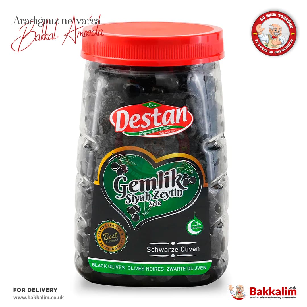 Destan Gemlik Sele Siyah Zeytin 600 Gr