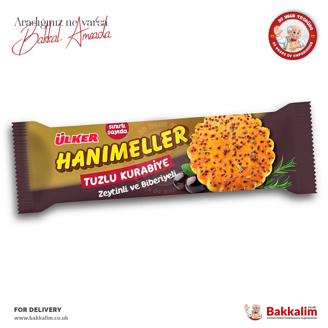 Ülker Hanımeller Tuzlu Kurabiye Zeytinli ve Biberiyeli 81 Gr