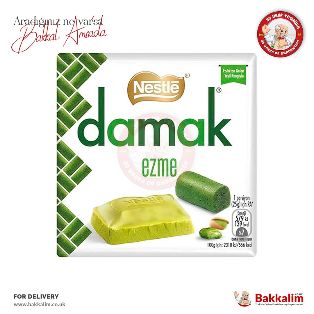 Nestle Damak Ezme Antep Fıstıklı Kare Çikolata 60 Gr