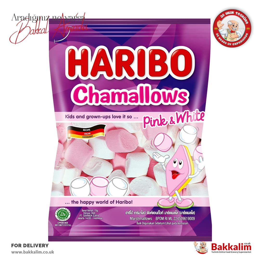 Haribo 70 Gr Chamallows Pembe Ve Beyaz