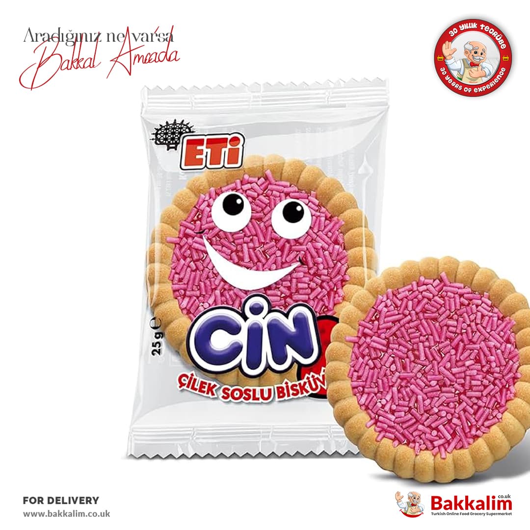 Eti Cin Çilek Soslu Bisküvi 25 Gr