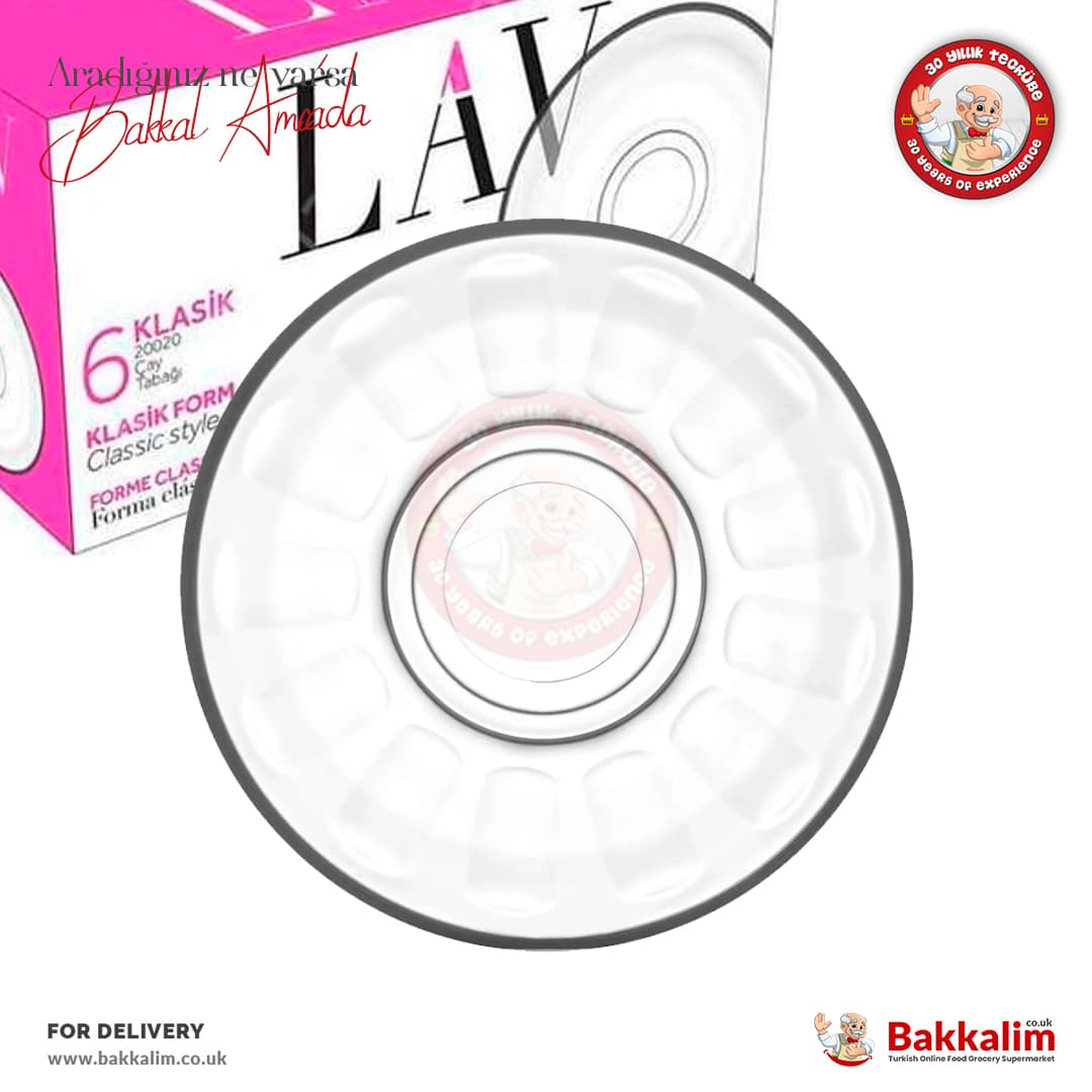LAV Klasik Optik Çay Tabağı 6 Adet