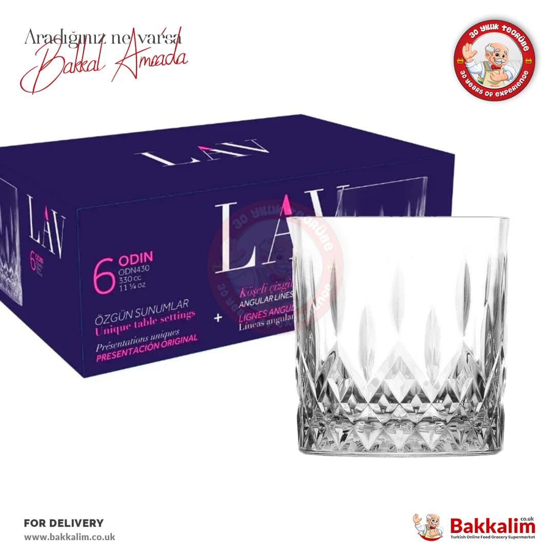 LAV Odin Viski Bardağı 330 cc 6 Adet