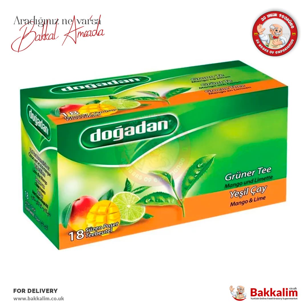 Doğadan Mango ve Misket Limon Yeşil Çay 18'li Paket