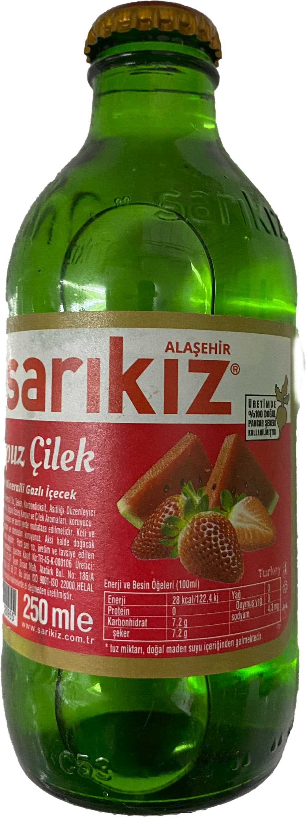 Sarıkız Karpuzlu Çilekli Maden Suyu 200 Ml