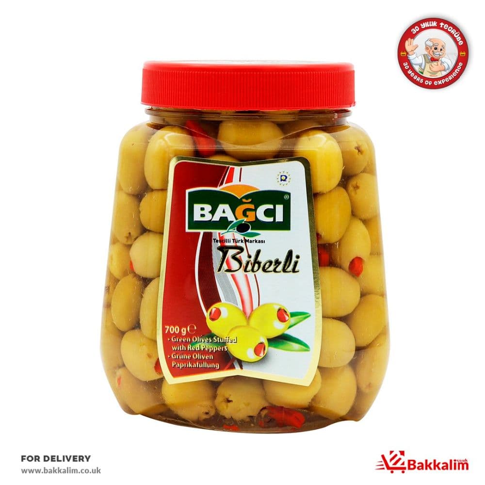 Bagci 700 Gr Green Olives Stuffed With Red Peppers
