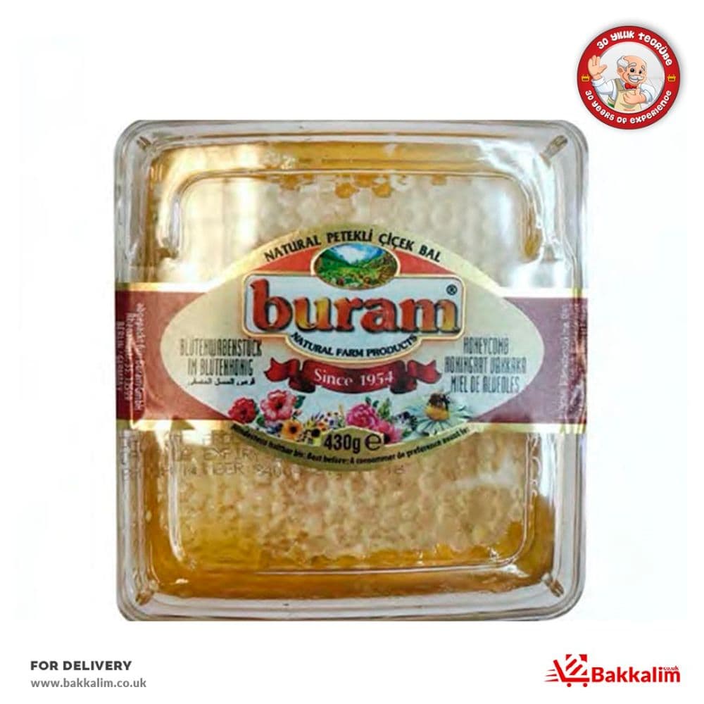 Buram 430 Gr Petekli Çiçek Balı