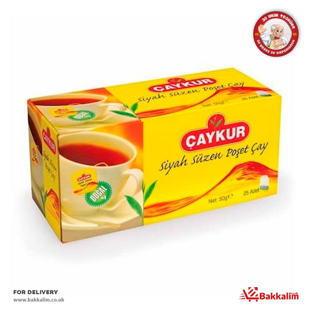 Çaykur 25 Adet Siyah Süzen Poşet Çay
