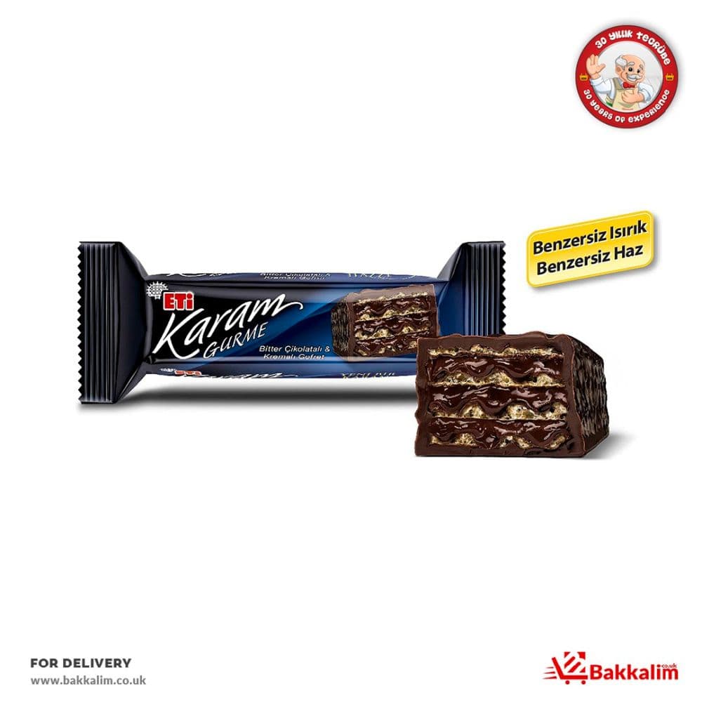 Eti 50 Gr Karam Gurme Flavoured Bitter Chocolate And Cream Waffle