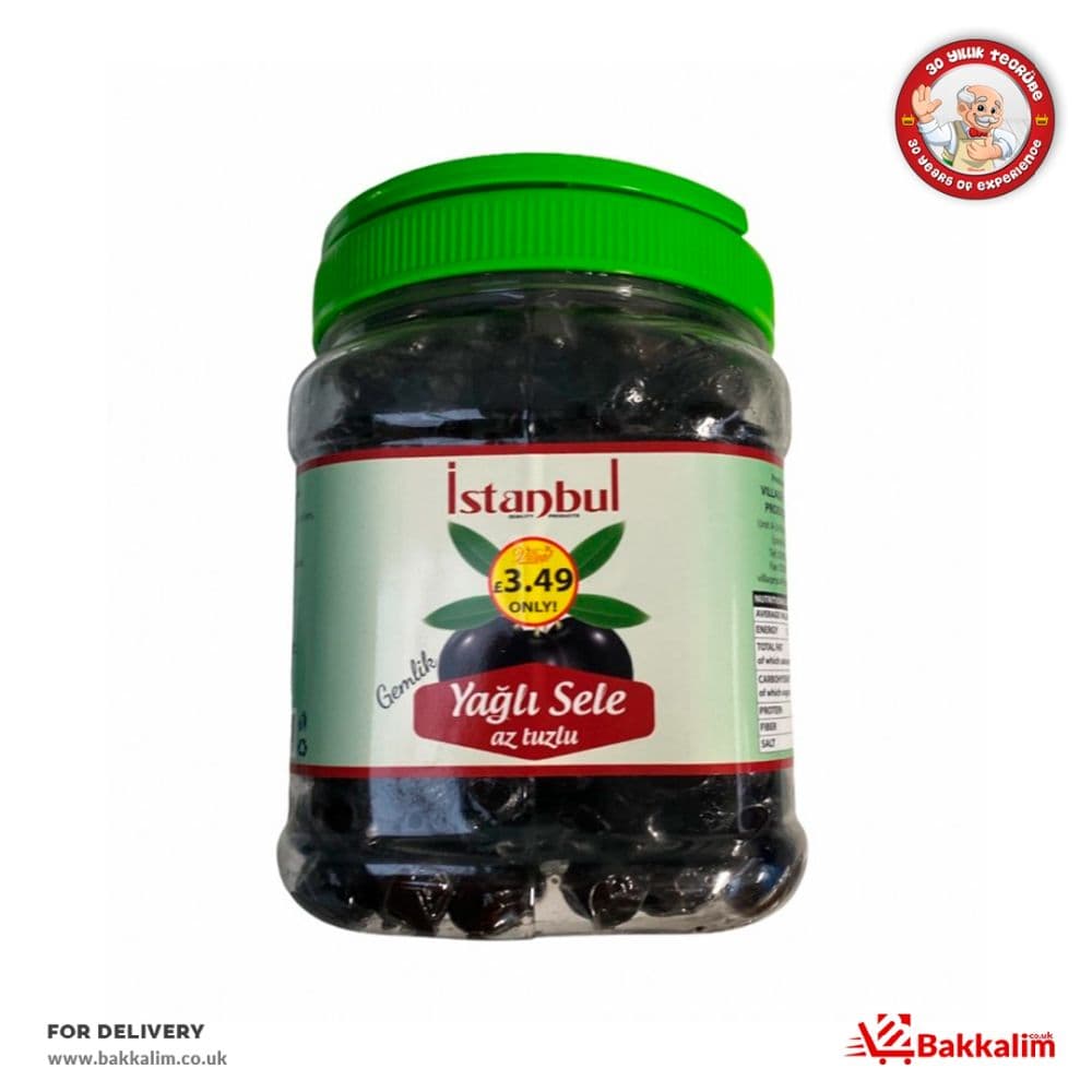 İstanbul 800 Gr Az Tuzlu Yağlı Sele Siyah Zeytin