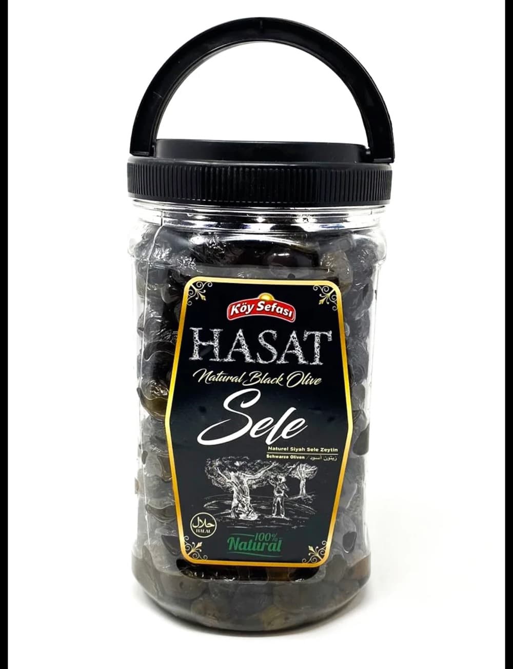 Köy Sefası Hasat Sele Siyah Zeytin 1200 Gr