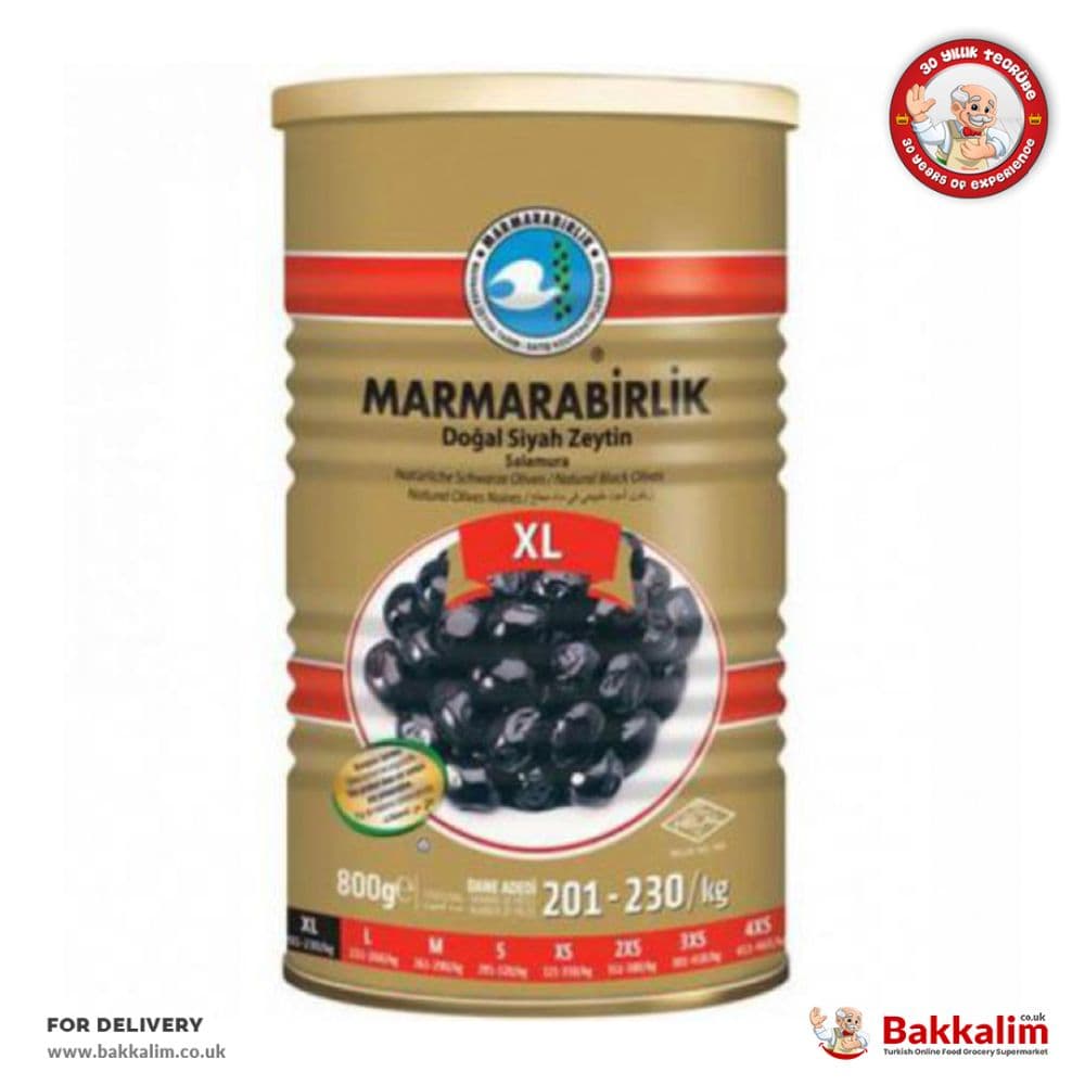 Marmarabirlik Mega 800 Gr XL Gemlik Naturel Black Olives