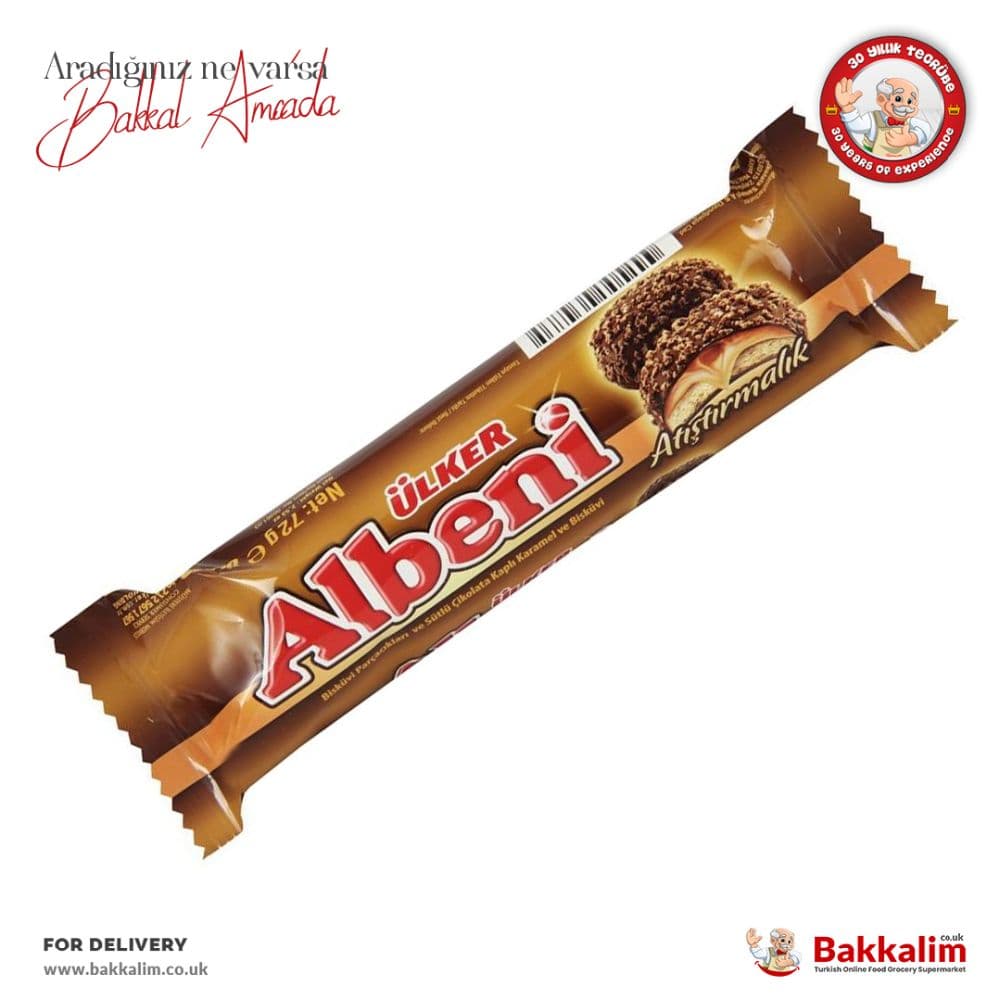Ulker Albeni Biscuits With Caramel Covered In Milk Chocolate And Biscuit Pieces 72 G